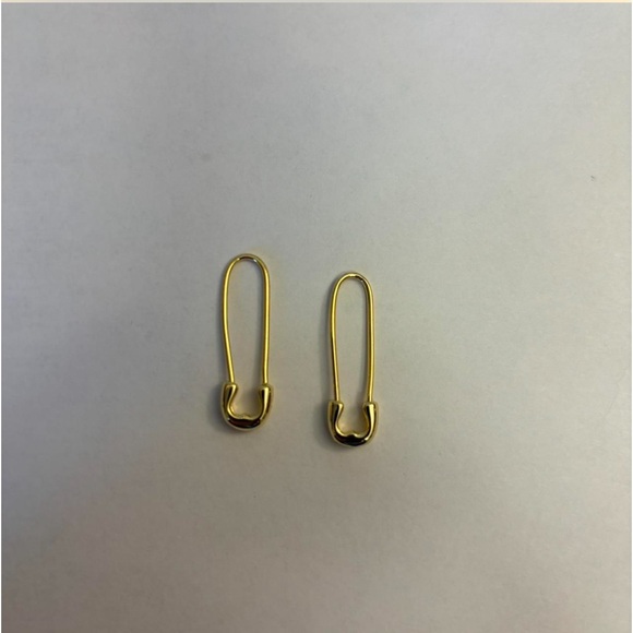 Gold Hoop/Huggie Earrings - Picture 2 of 4